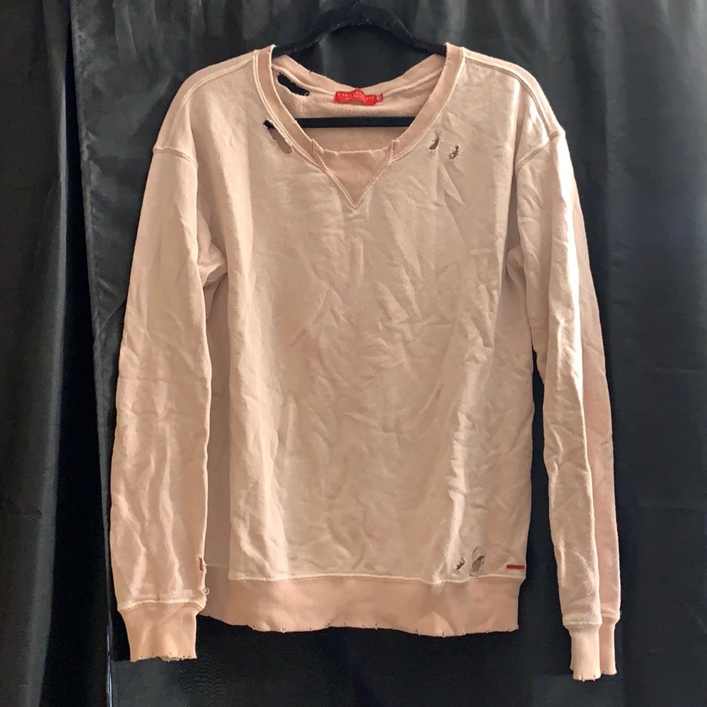 n:PHILANTHROPY Crew Neck Destructed Sweatshirt